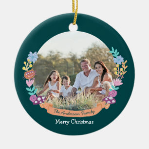 Wonderland Dreamer bloemenkrans_groen Keramisch Ornament