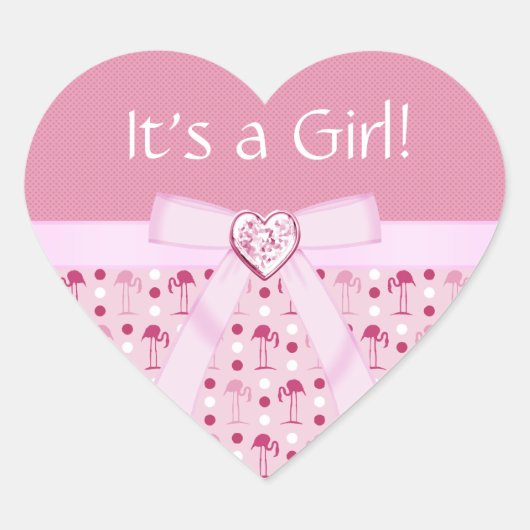 Wonderland Flamant rose rose Nouveau Bébé Stickers (Devant)