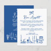 WONDERLAND Hand getekend bewerkbaar huwelijksmenu (Voorkant / Achterkant)