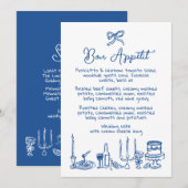 WONDERLAND Hand getekend bewerkbaar huwelijksmenu Menu (Voorkant / Achterkant)