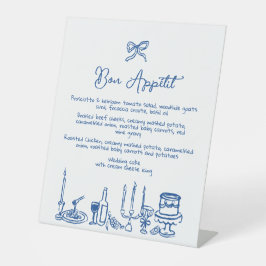 WONDERLAND Hand getekend bewerkbaar huwelijksmenu Reclamebord Met Voetstuk