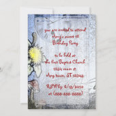 Wonderland Imaginaire Anniversaire Invitation (Dos)
