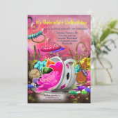 Wonderland Invitations, Wonderland Party Kaart (Staand voorkant)