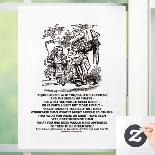 Wonderland is wat je als duchess ziet raamsticker (Huis)