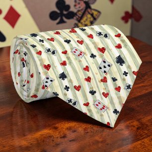 Wonderland Kaarten Patroon Necktie Stropdas