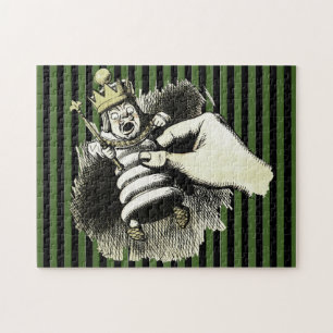 Wonderland King of Hearts on Stripes Legpuzzel