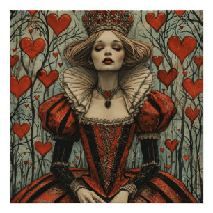 Wonderland: Koningin van de harten: Rode Soeverein Perfect Poster