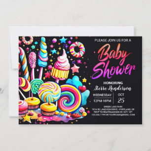 Wonderland Lollipop Baby shower Kaart
