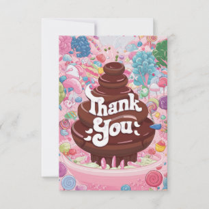 Wonderland Lollipop carte de remerciements