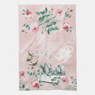 Wonderland Mad Tea Party Roze Green Tea Towel Theedoek