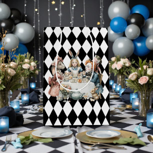 Wonderland met Zwarte Witte Diamanten Verjaardag Medium Cadeauzakje
