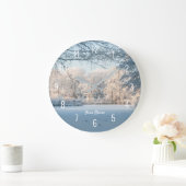 Wonderland Neige paysage Grosse horloge (Maison)