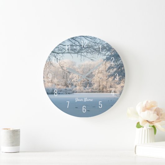 Wonderland Neige paysage Grosse horloge (Maison)