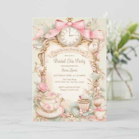 Wonderland nuptiale invitation, Alice invitation (Debout devant)
