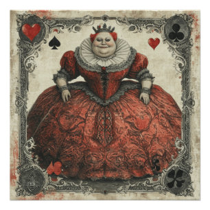 Wonderland Queen of Hearts: Hoofden Autoriteit Perfect Poster