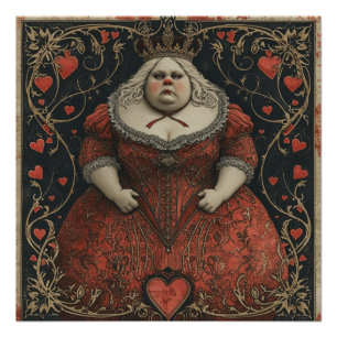 Wonderland Queen of Hearts: Regal Temper Perfect Poster