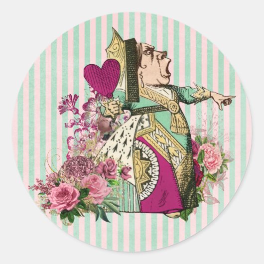 Wonderland Queen Ronde Sticker (Voorkant)