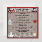 Wonderland Rabbit Herald Baby showers Invitations (Dos)