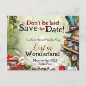 Wonderland Save the Date Ansichtkaart Briefkaart (Voorkant)