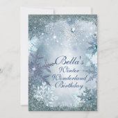 Wonderland Snowflake Party Invitations (Devant)