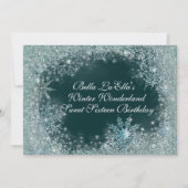 Wonderland Snowflake Party Invitations (Devant)