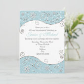 Wonderland Snowflake Swirl Invitation (Debout devant)