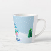 Wonderland Snowman Couple Latte Mug (Droite)
