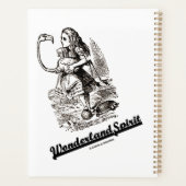 Wonderland Spirit Alice En Haar Flamingo Humor Planner (Achterkant)