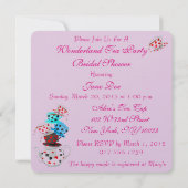 Wonderland Tea Party Invitation à la douche nuptia (Dos)