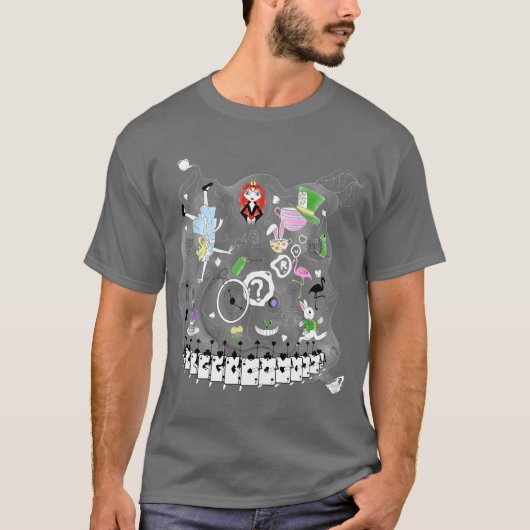 Wonderland-teacups T-shirt (Voorkant)