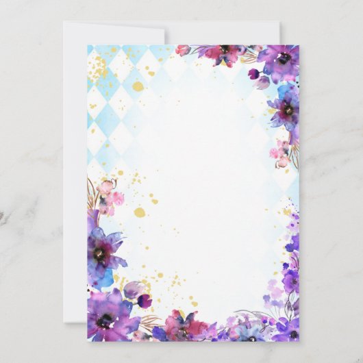 `Wonderland-theepartij uitnodiging (Achterkant)