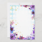 `Wonderland-theeuitnodiging Kaart (Achterkant)