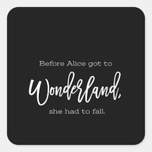 wonderland vierkante sticker
