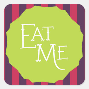 Wonderland Whimsical Mad Tea Party EAT ME Sticker