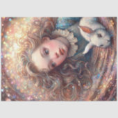 Wonderland Whimsy Alice and Rabbit Decoupage Tissuepapier (Voorkant)