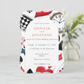 Wonderland Whimsy Faire-part de mariage (Debout devant)