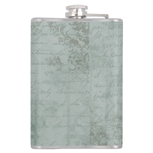 Wonderland White Rabbit Letter A Heupfles (Achterkant)