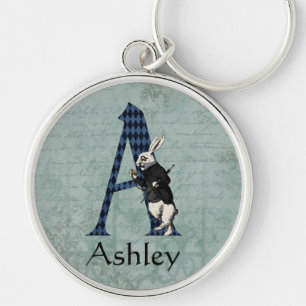 Wonderland White Rabbit Letter A Sleutelhanger
