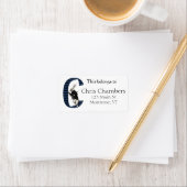 Wonderland White Rabbit Letter C Bookplate Etiket (Insitu)