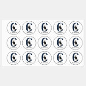 Wonderland White Rabbit Letter C Labels (Vel)