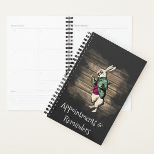 Wonderland White Rabin Mint Planner