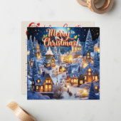 Wonderland Winter du Bonheur Carte de Noël (Devant/Arrière en situation)