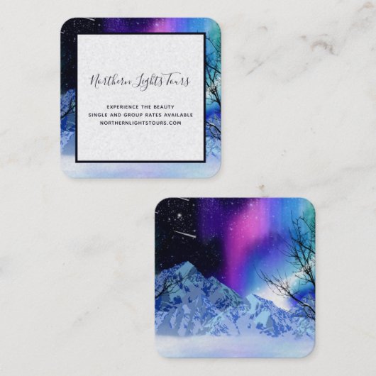 Wonderlights Carré Carte de visite (Devant / Derrière)