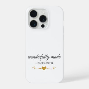Wonderlijk Geschapen Psalm 139:14 Minimalistische iPhone 15 Pro Hoesje