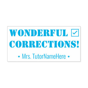 "WONDERLIJKE CORRECTIES!" Rubberstempel Zelfinktende Stempel