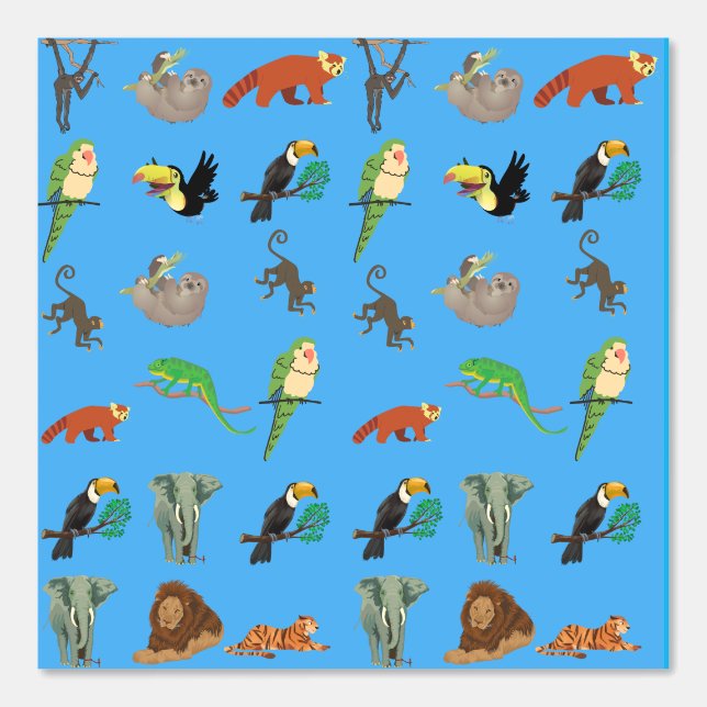 WONDERLIJKE DIEREN WANDPAPIER BEHANG (Voorkant)