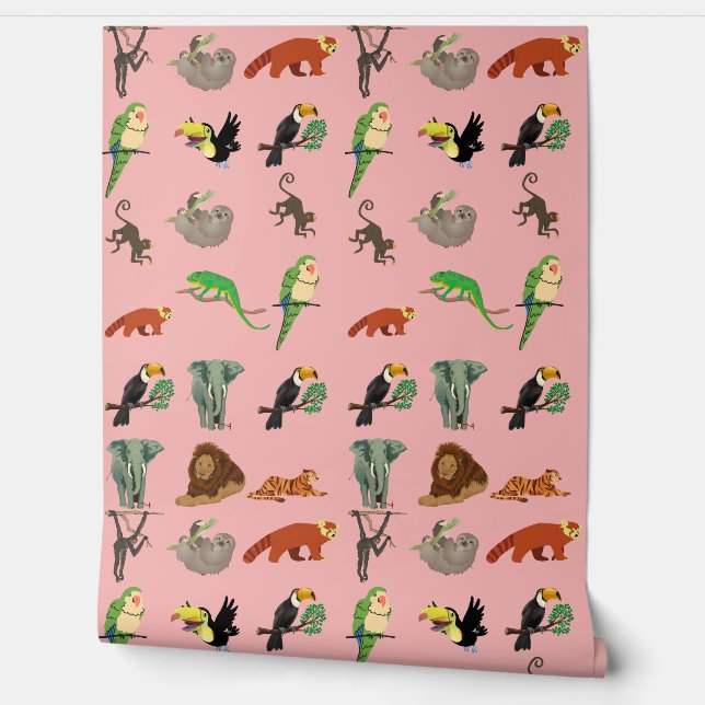 WONDERLIJKE DIEREN WANDPAPIER BEHANG (Afrollen)