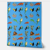 WONDERLIJKE DIEREN WANDPAPIER