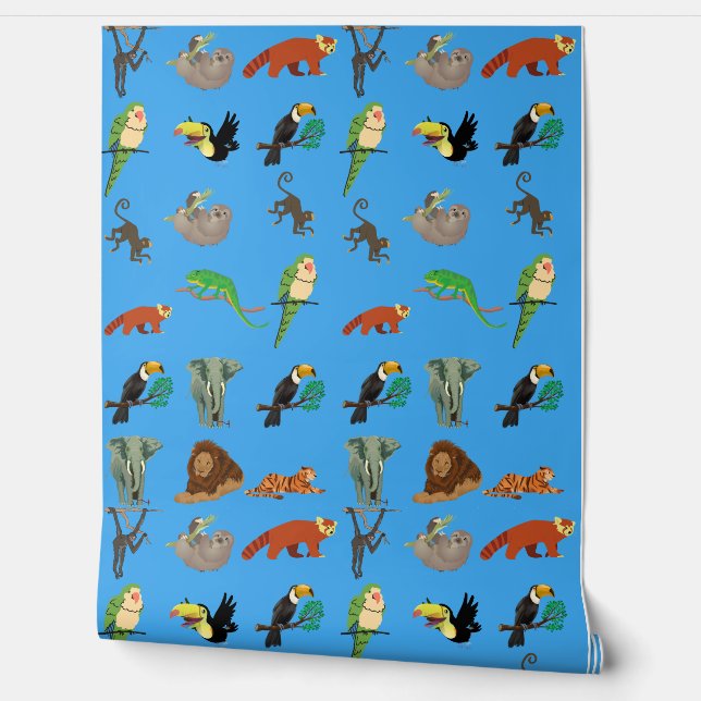 WONDERLIJKE DIEREN WANDPAPIER BEHANG (Afrollen)