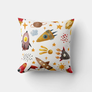 Wonderlijke Galaxy Raketschip Patroon Kinderen Dec Kussen